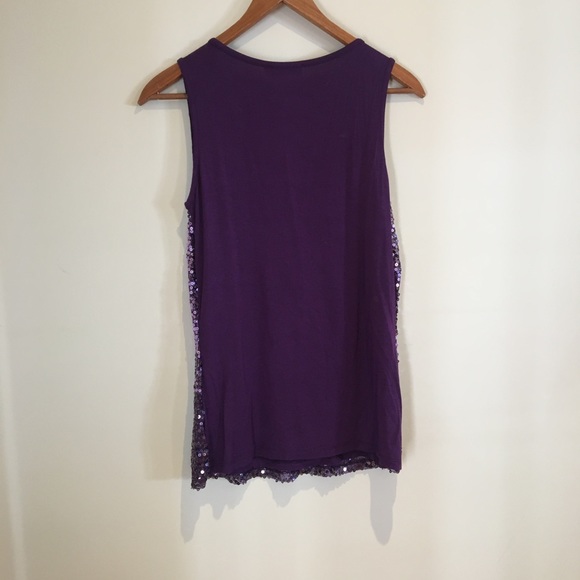 Ricki’s sequin purple tank top medium - Picture 3 of 6